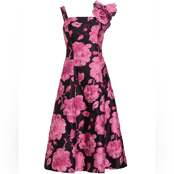 Teri Jon by Rickie Freeman Floral Fit and Flare Dress